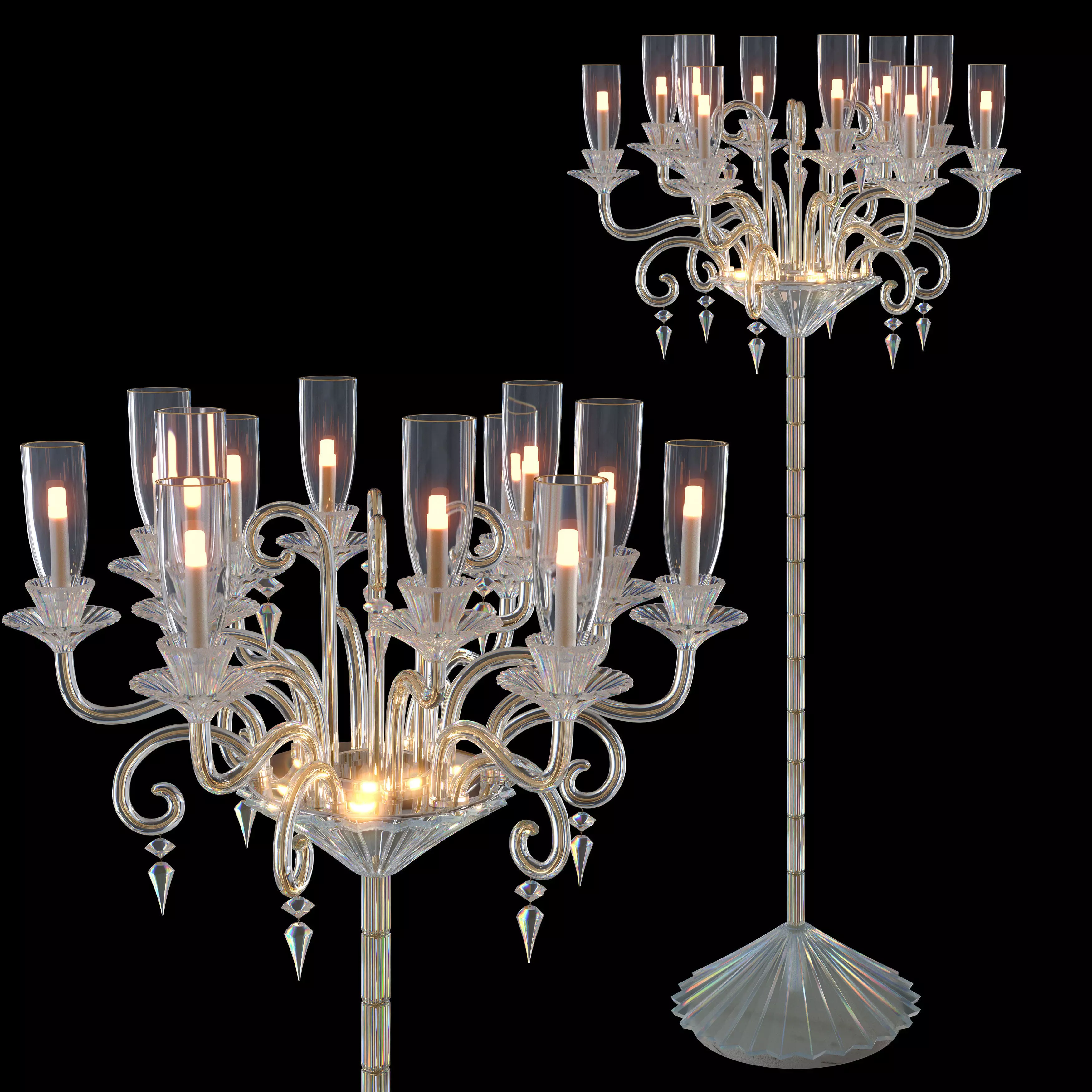 MILLE NUITS FLOOR CANDELABRA 12L 3D model_0