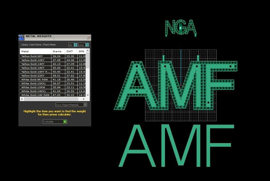 Model 721 AMF Name Logo Diamond Pendant 3D print model_13