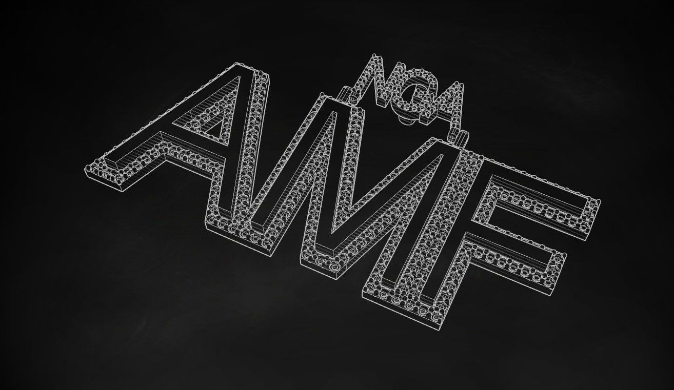 Model 721 AMF Name Logo Diamond Pendant 3D print model_10