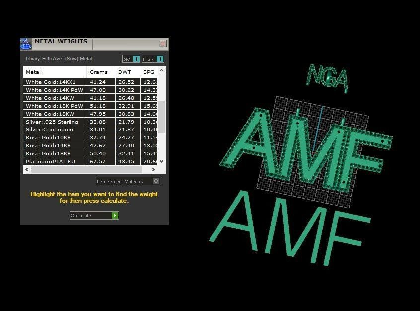 Model 721 AMF Name Logo Diamond Pendant 3D print model_14