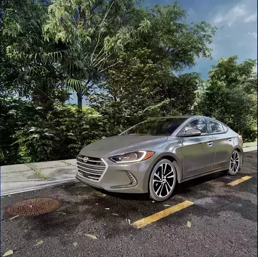 car scene in lumion 3D model