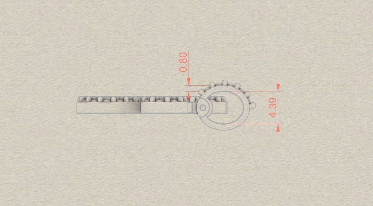 Model 723 Cryss Name Plate Diamond Pendant 3D print model_6