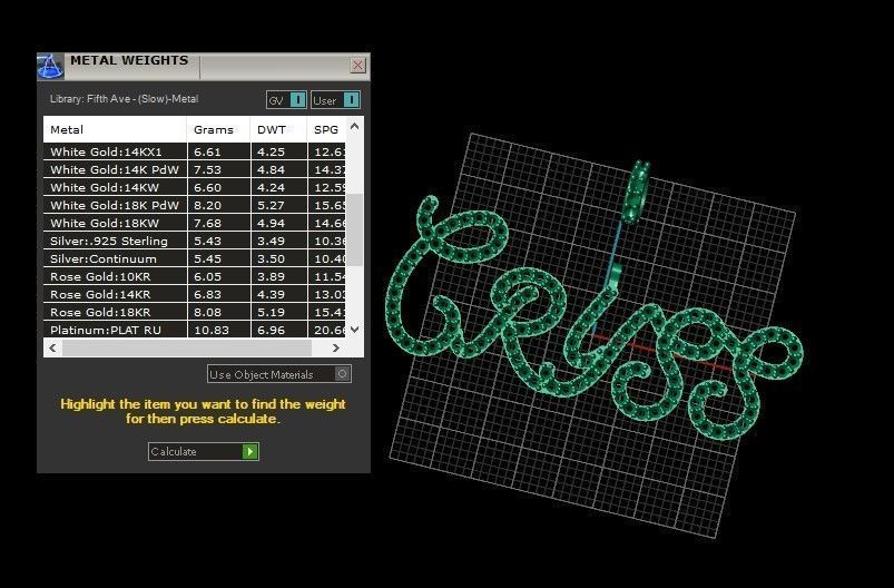 Model 723 Cryss Name Plate Diamond Pendant 3D print model_11