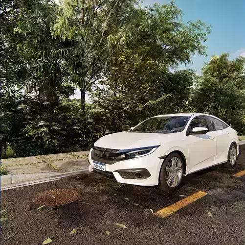 car scene in lumion 3D model