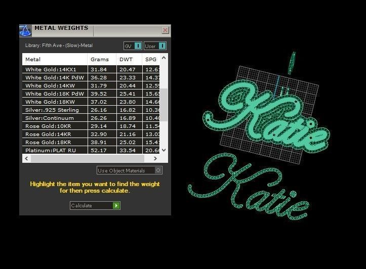 Model 724 Katie Name Plate Diamond Pendant 3D print model_19