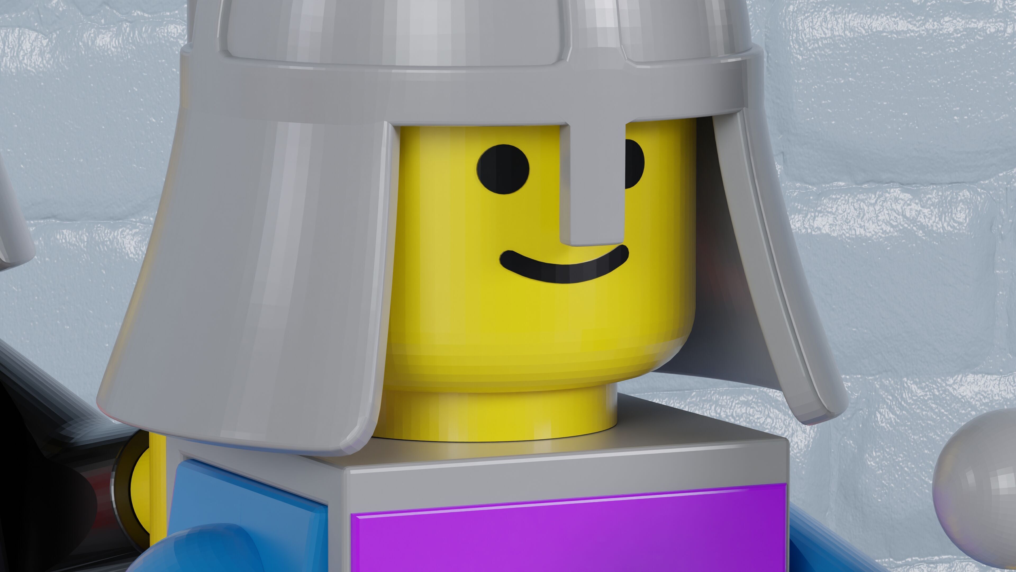 Classic Lego Knight Maxifig - Fully Articulated 3D print model_2