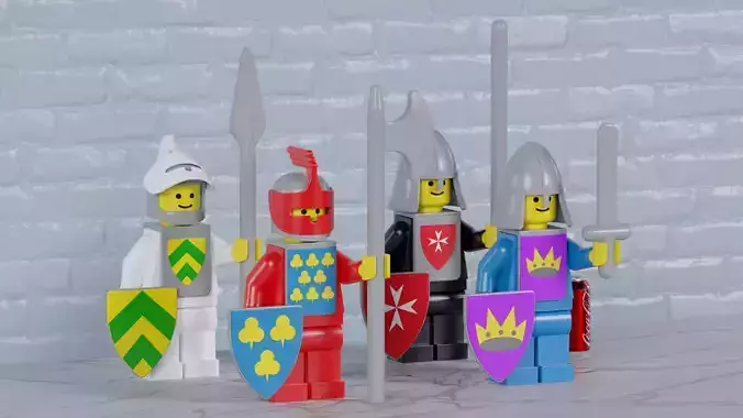 Classic Lego Knight Maxifig - Fully Articulated