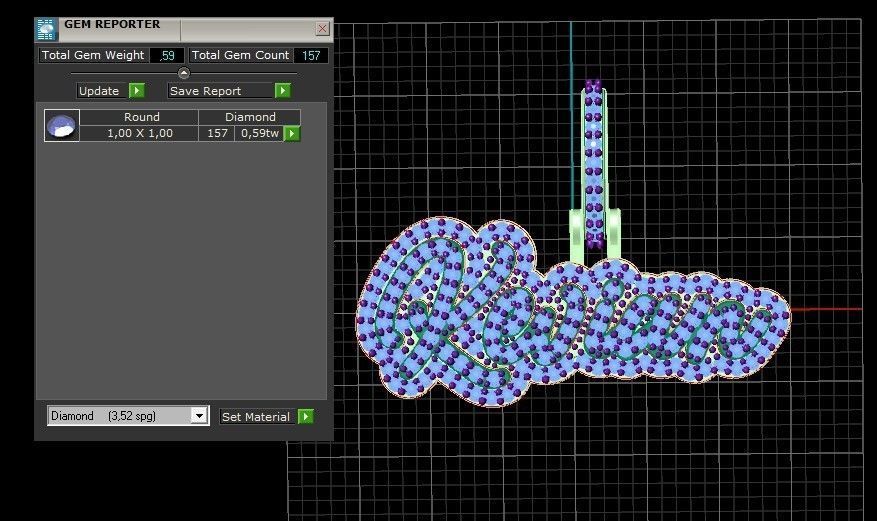 Model 729 Kevian Name Plate  Diamond Pendant 3D print model_12