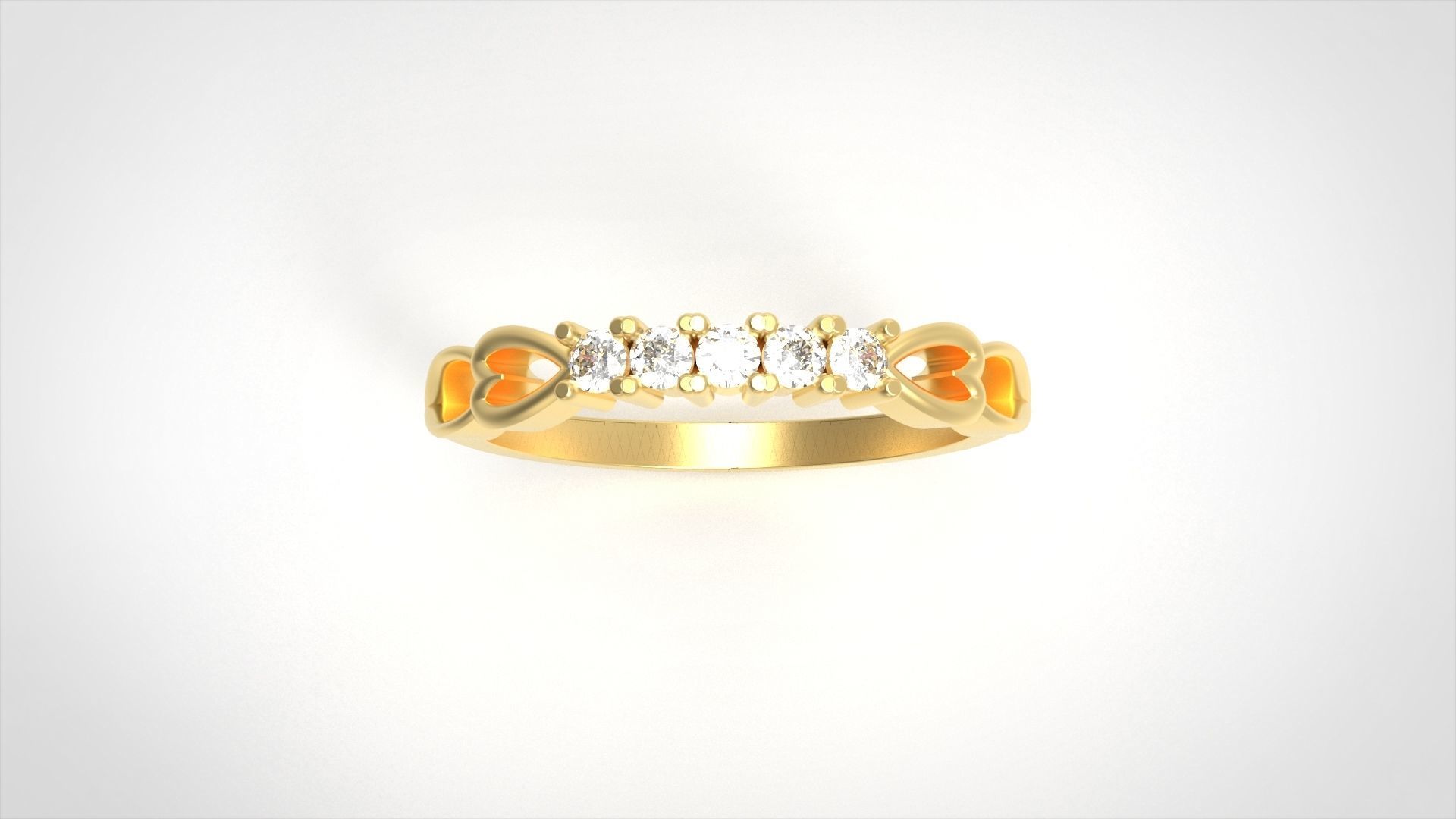 Model 731 8 US Size Ring Diamond 3D print model_2