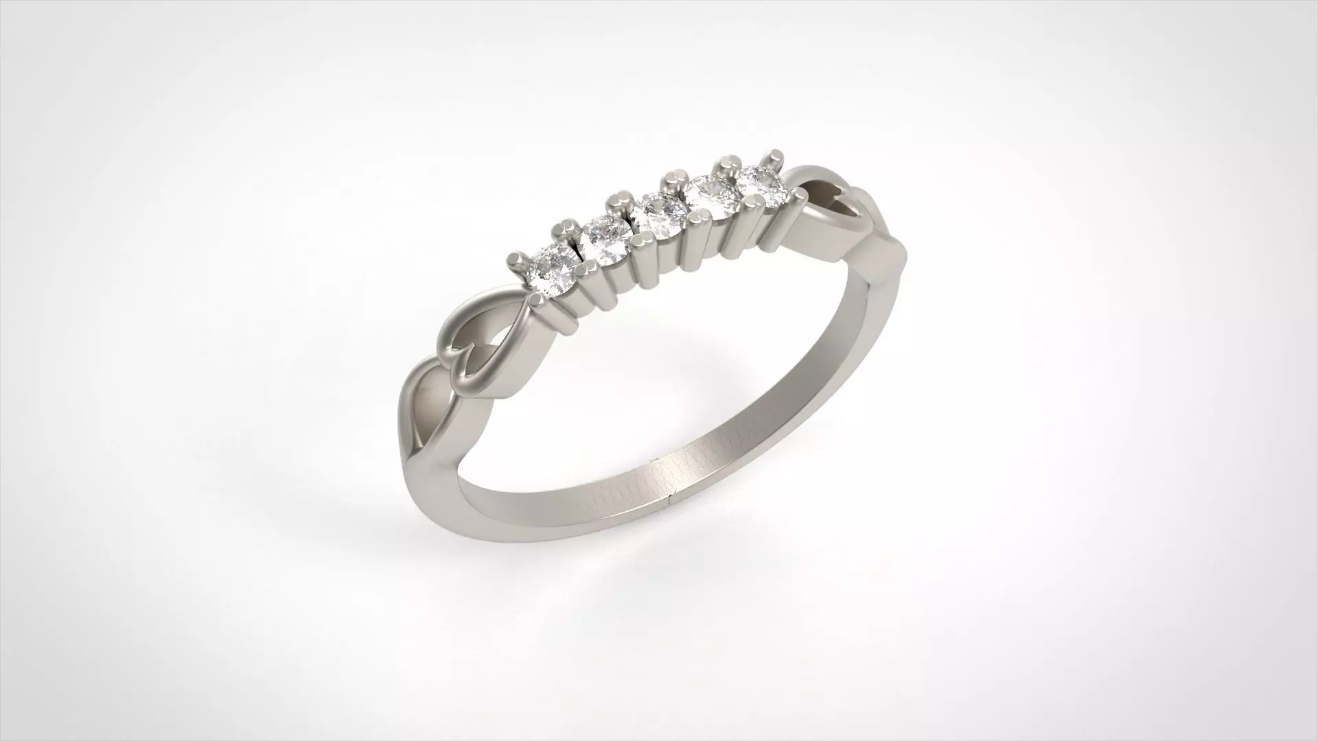 Model 731 8 US Size Ring Diamond 3D print model_0