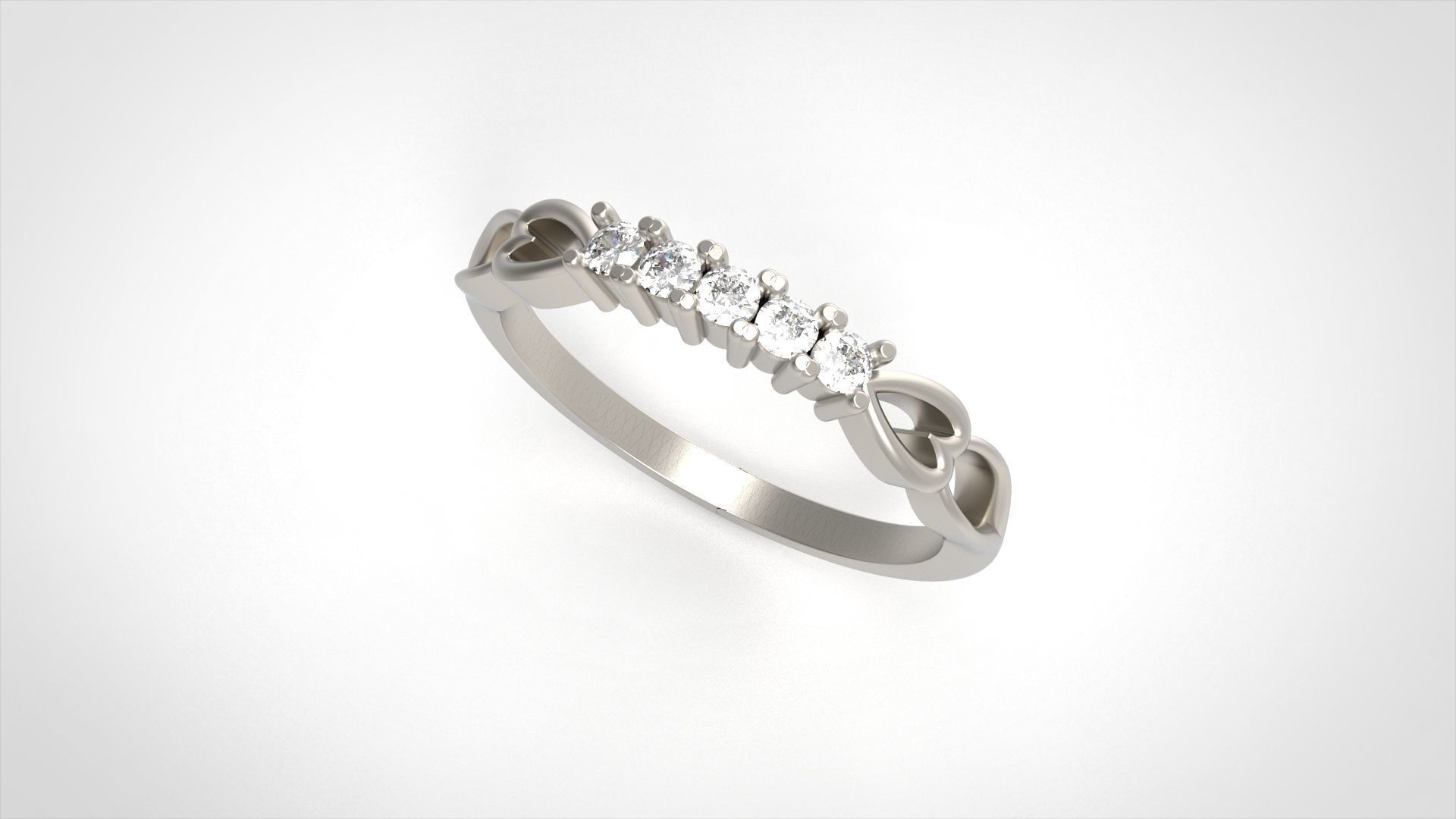 Model 731 8 US Size Ring Diamond 3D print model_4