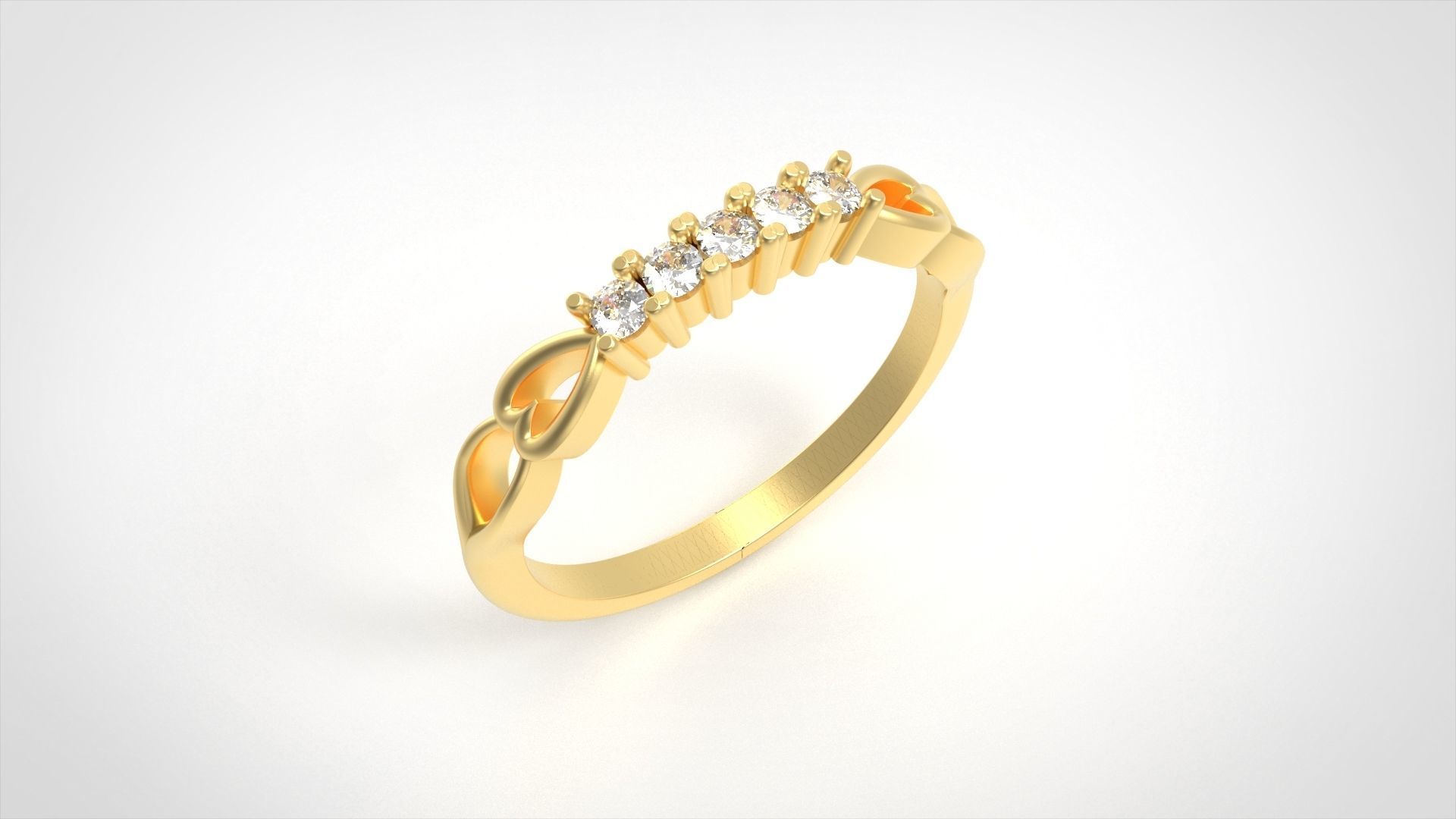 Model 731 8 US Size Ring Diamond 3D print model_1