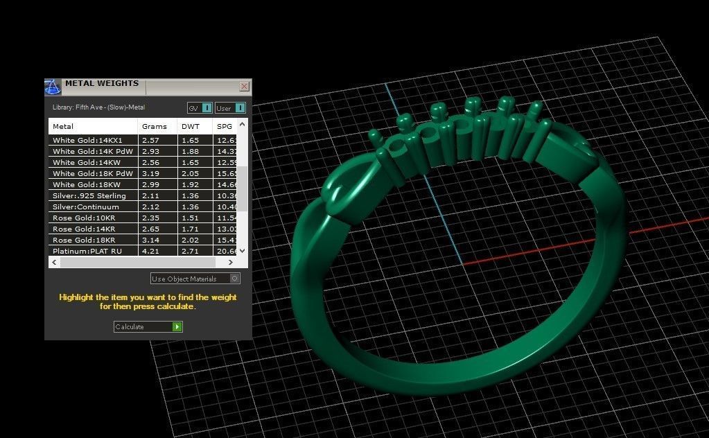 Model 731 8 US Size Ring Diamond 3D print model_12