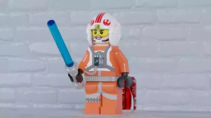 Lego Snowspeeder Luke Maxifig - Fully Articulated 