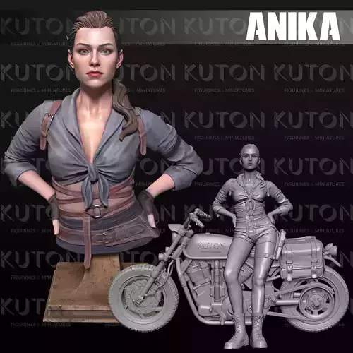 Anika bust 3D print model