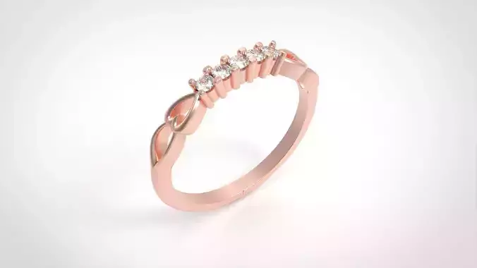 Model 732 Heart Love  9 US Size Ring Diamond