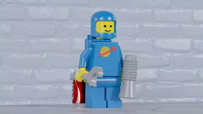 Classic Lego Spaceman Maxifig - Fully Articulated  3D print model