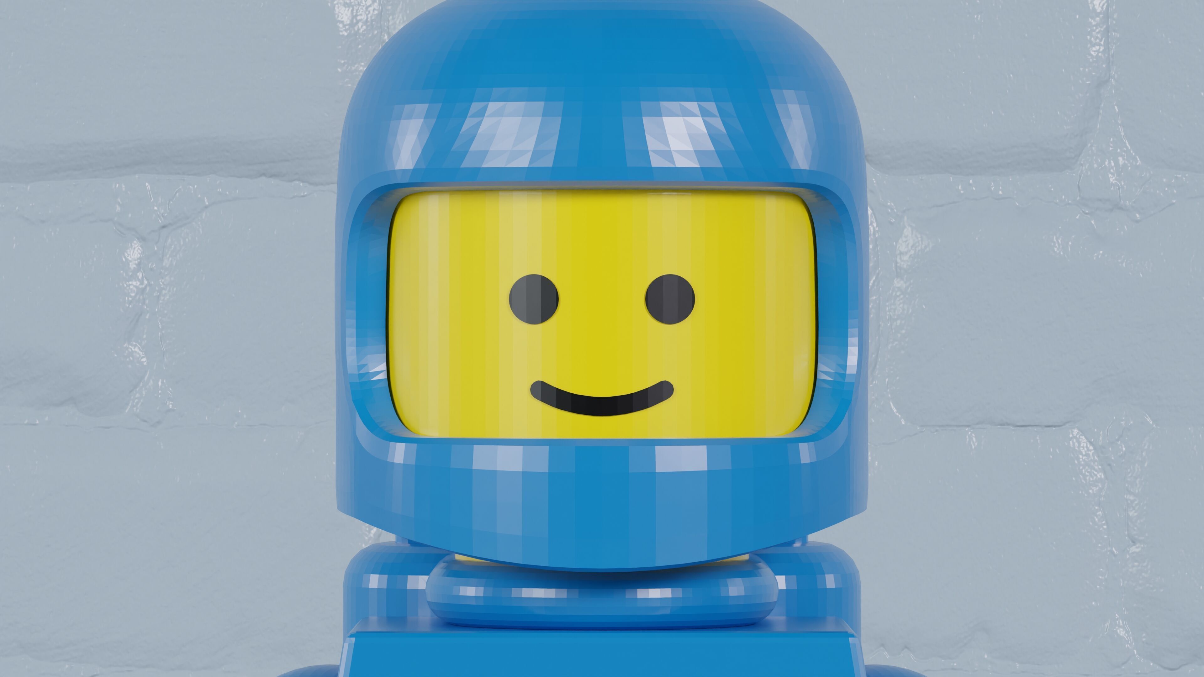 Classic Lego Spaceman Maxifig - Fully Articulated  3D print model_4