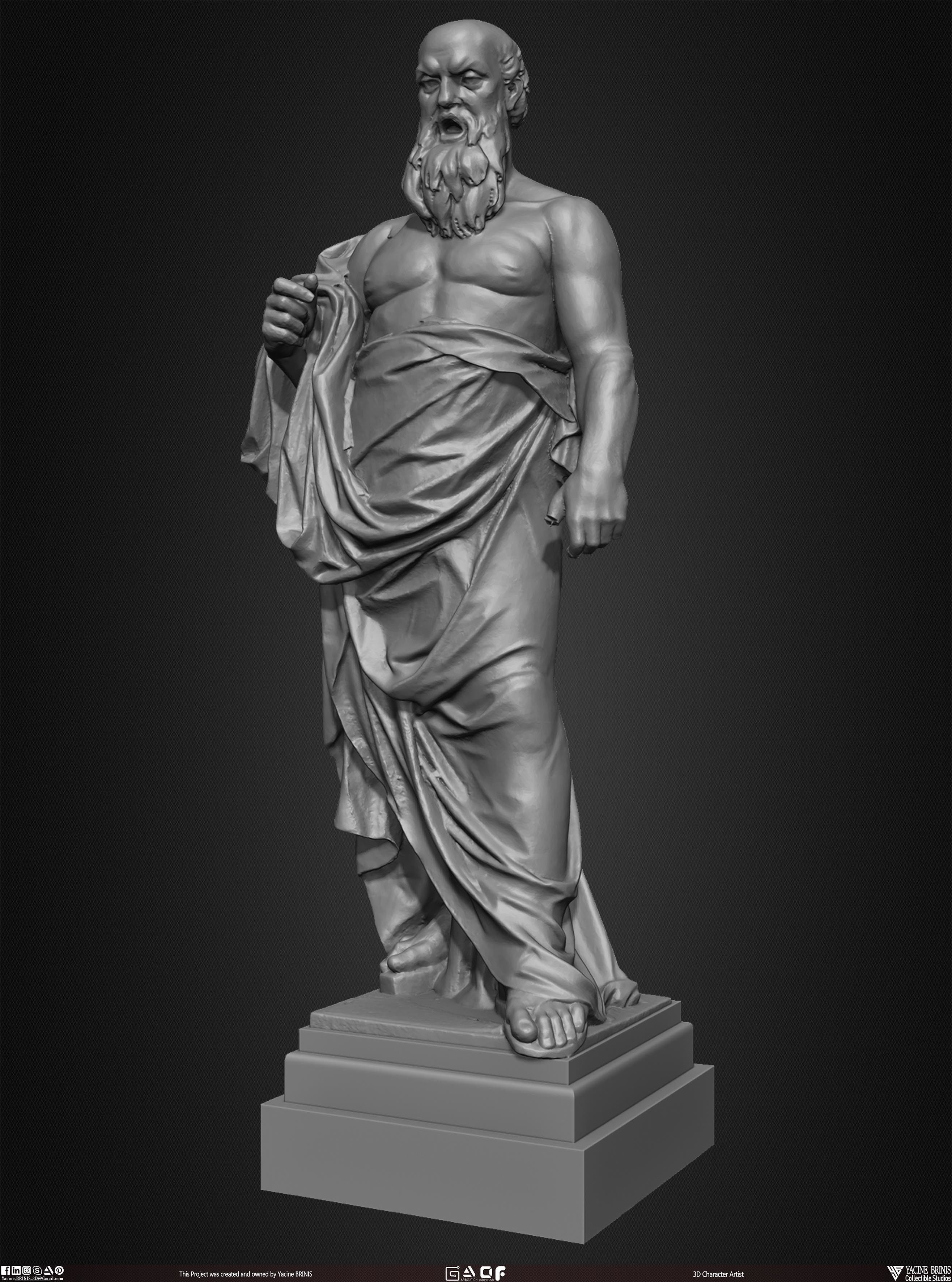 20 Statues Kitbash Vol 03 Low-poly 3D model_12