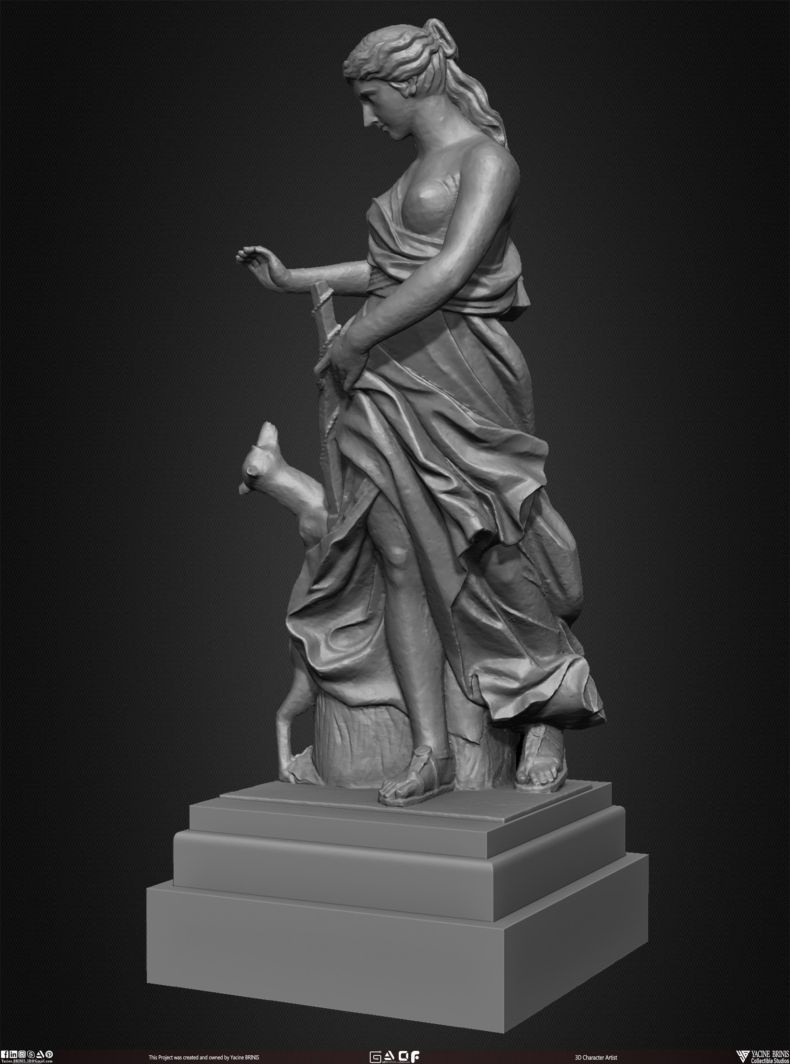 20 Statues Kitbash Vol 03 Low-poly 3D model_14