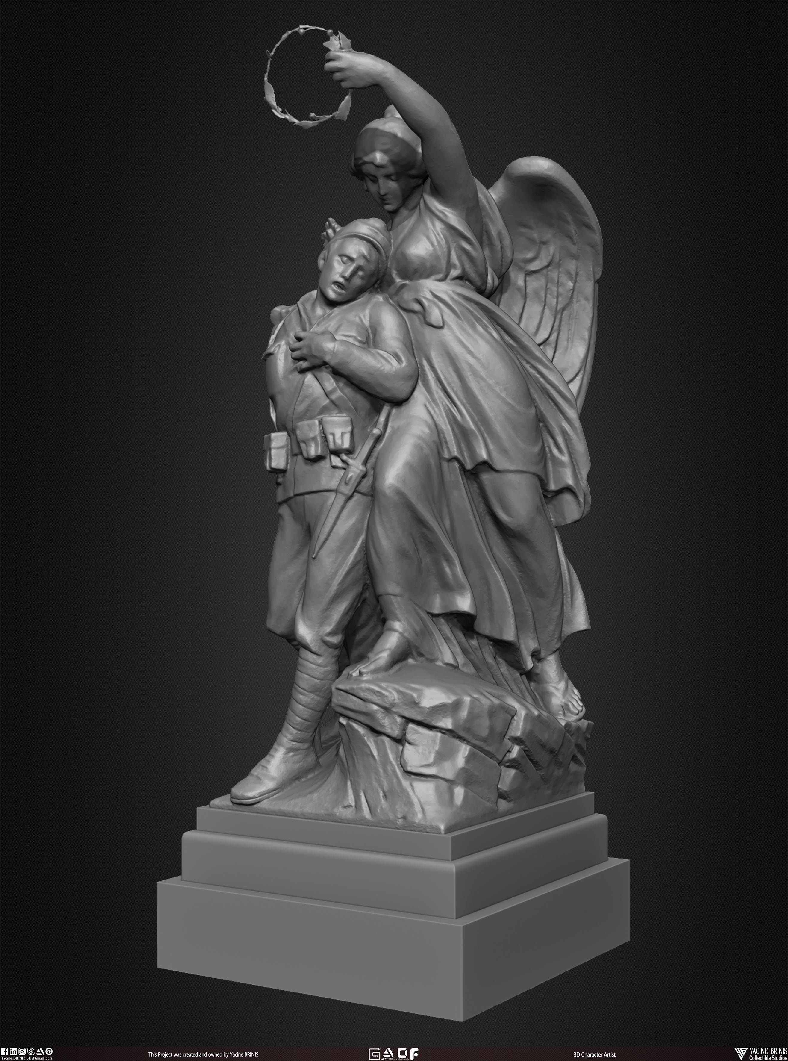20 Statues Kitbash Vol 03 Low-poly 3D model_22