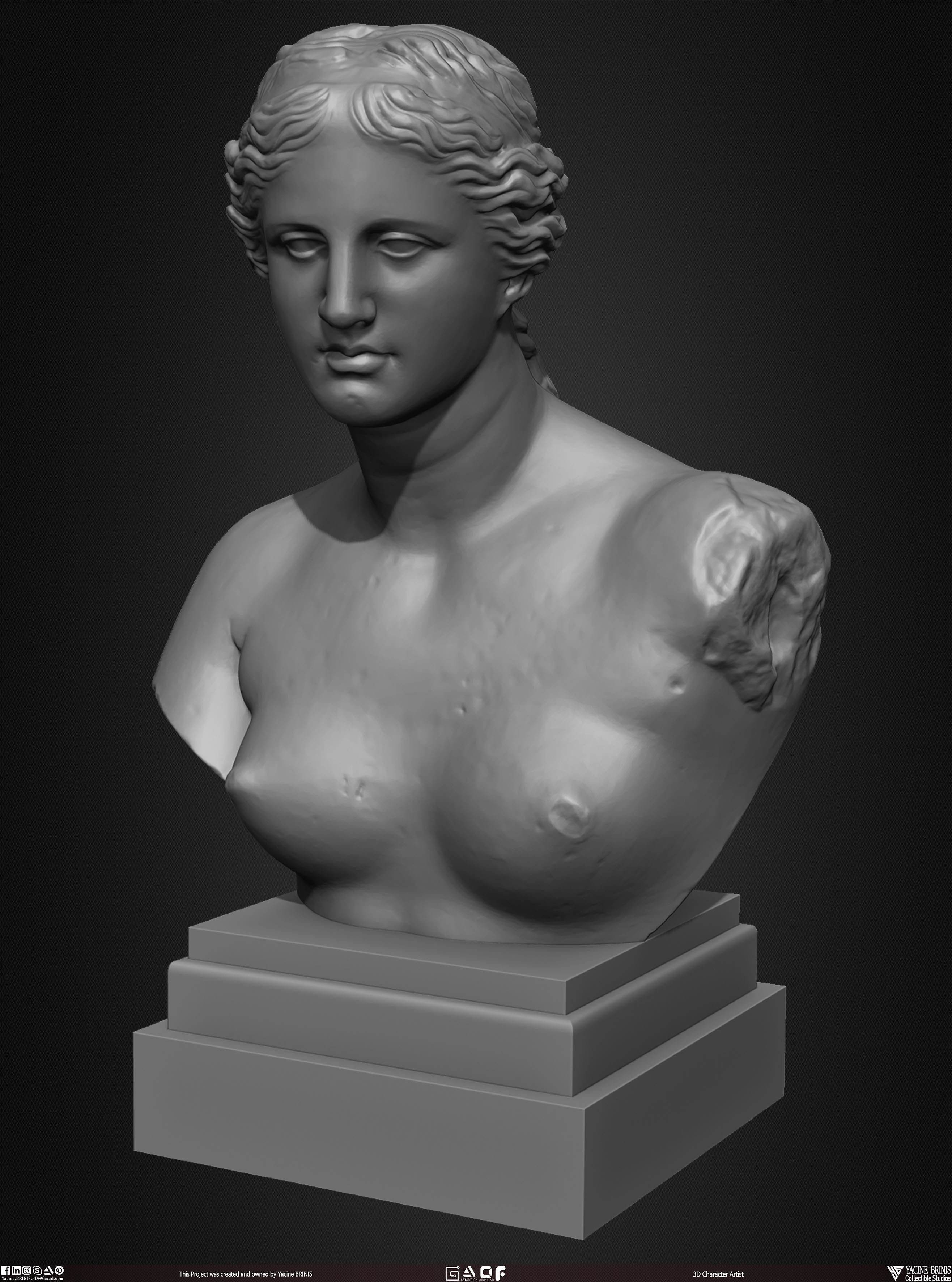 20 Statues Kitbash Vol 03 Low-poly 3D model_30