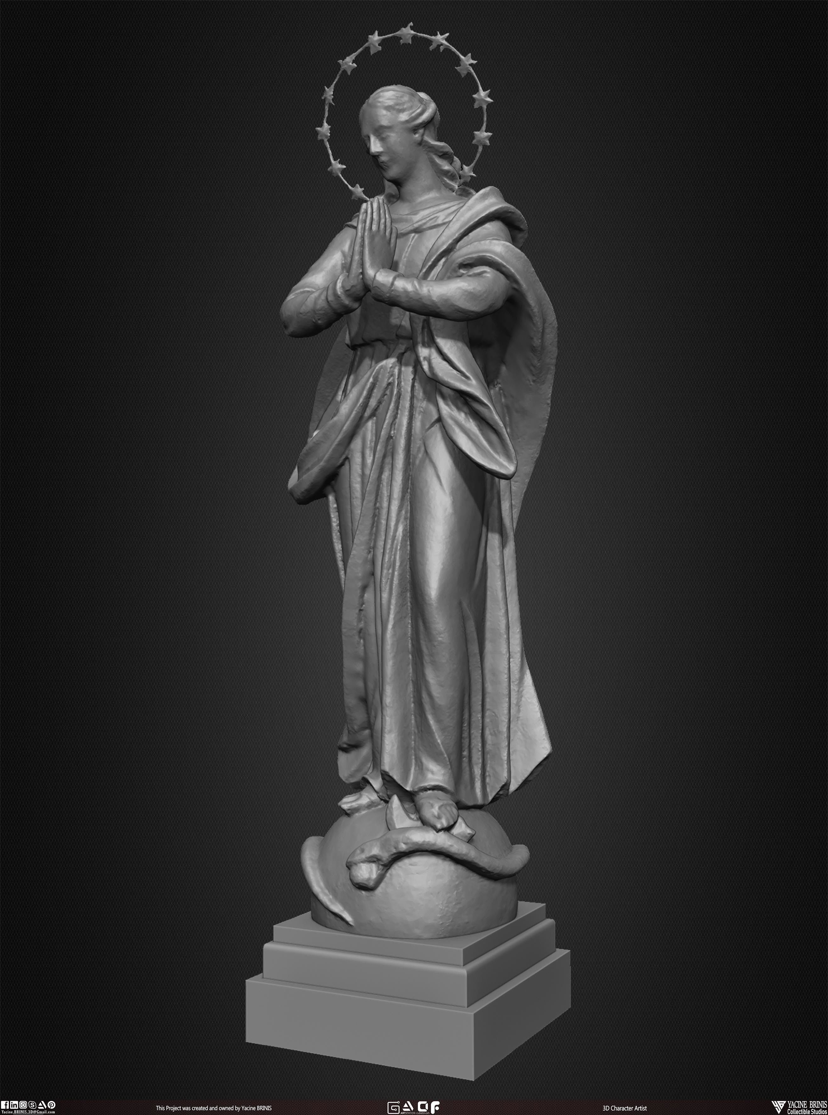 20 Statues Kitbash Vol 03 Low-poly 3D model_25