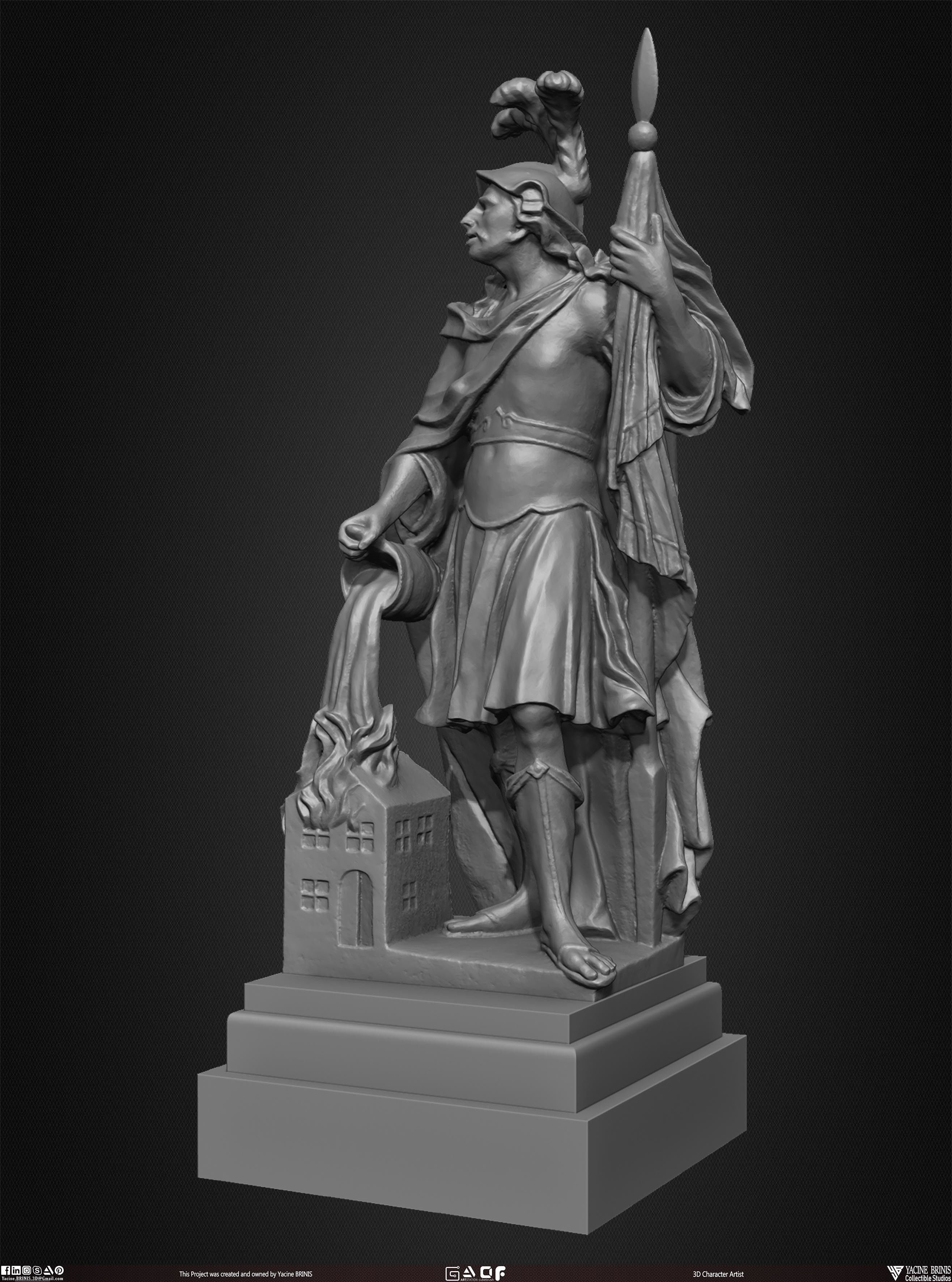20 Statues Kitbash Vol 03 Low-poly 3D model_17
