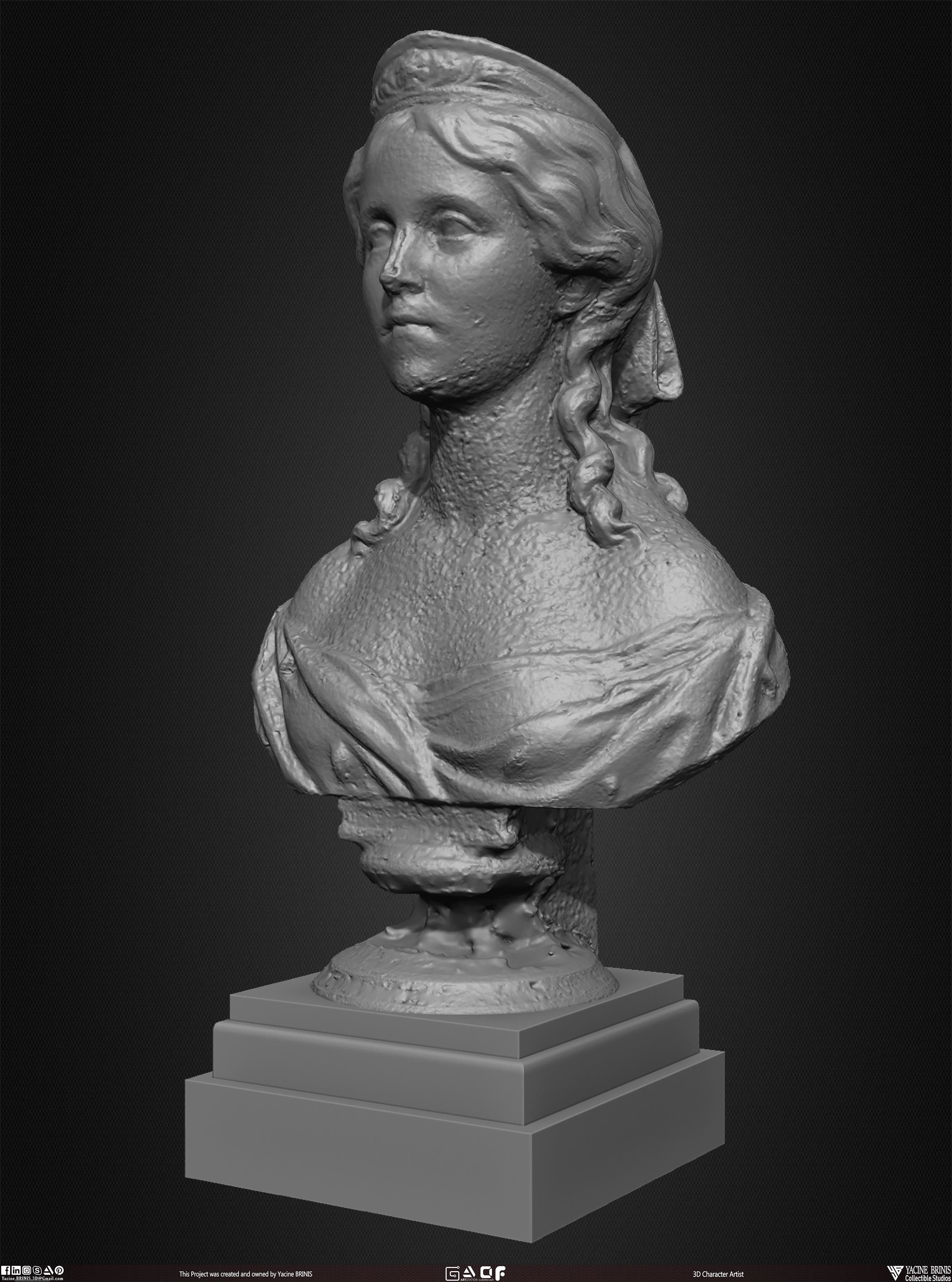 20 Statues Kitbash Vol 03 Low-poly 3D model_21