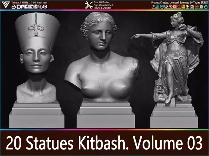 20 Statues Kitbash Vol 03