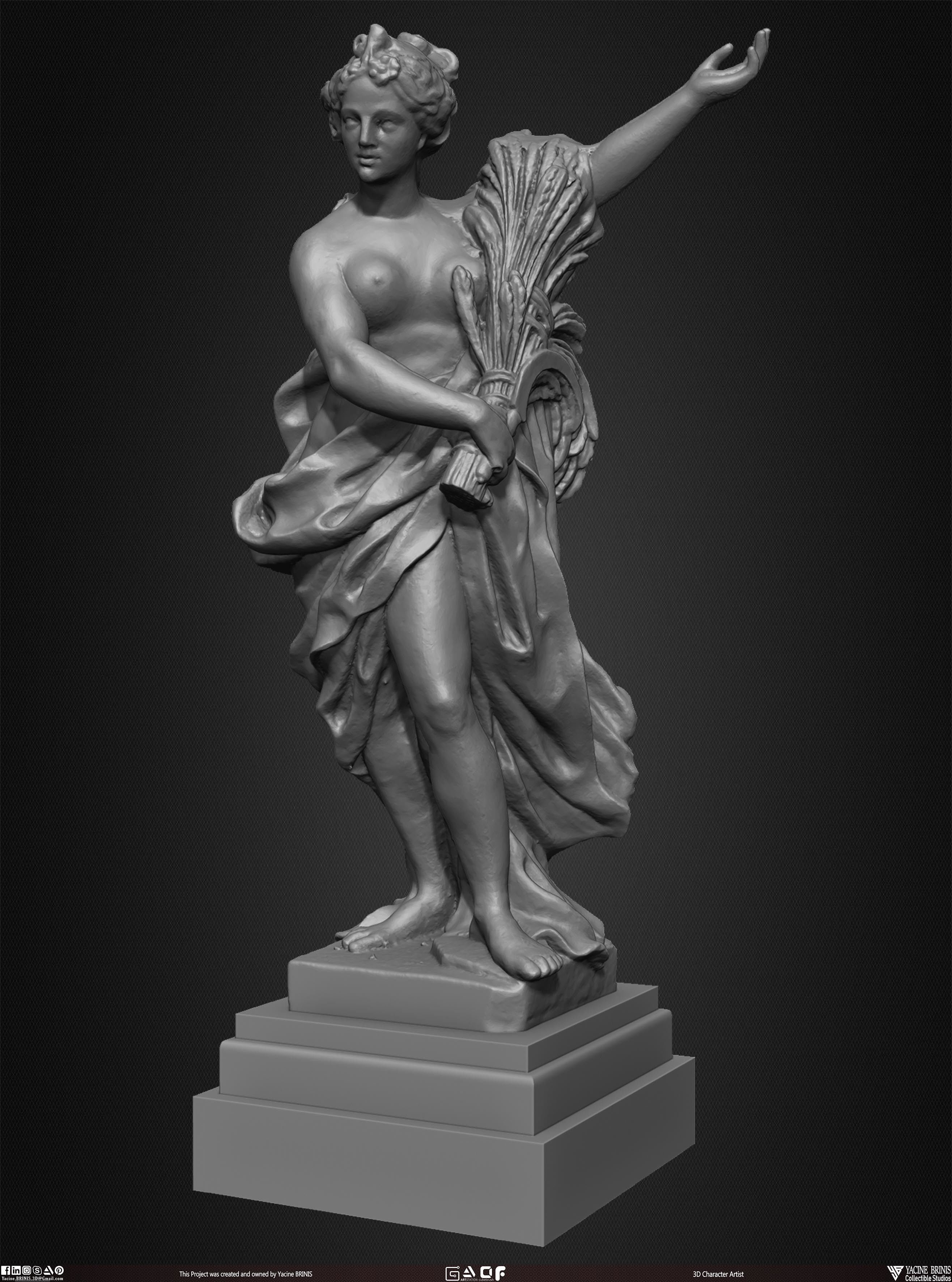 20 Statues Kitbash Vol 03 Low-poly 3D model_13