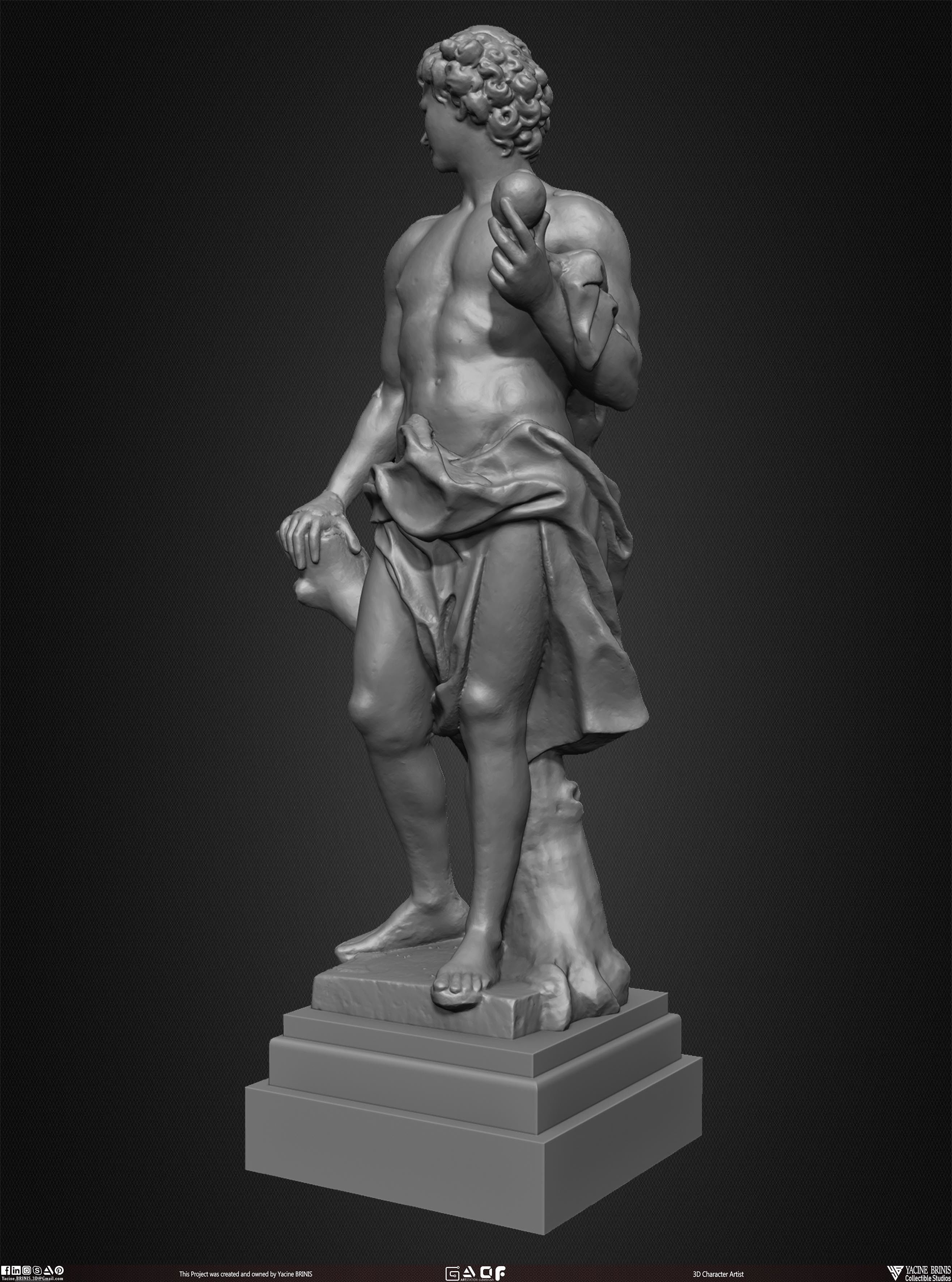 20 Statues Kitbash Vol 03 Low-poly 3D model_28
