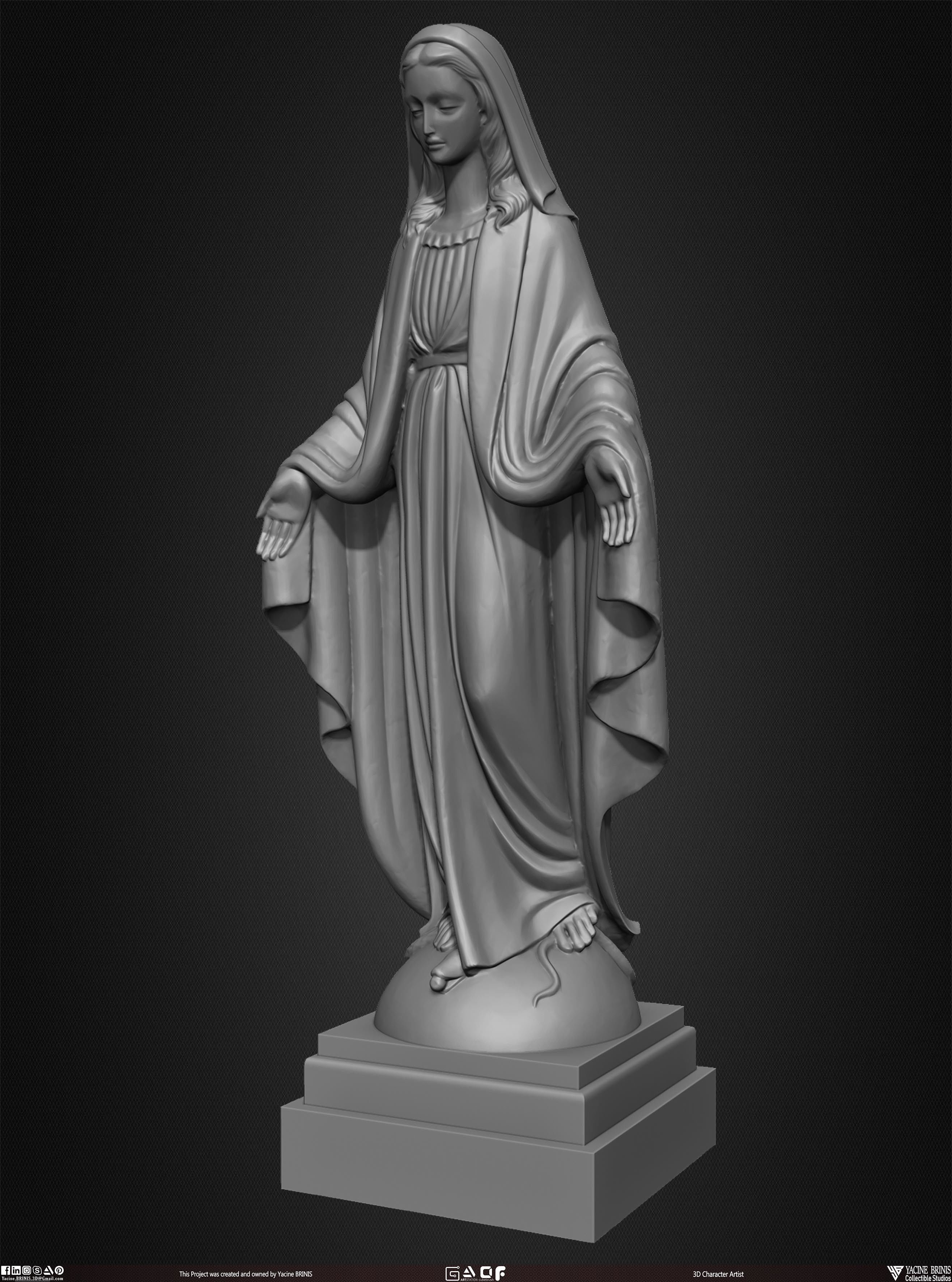 20 Statues Kitbash Vol 03 Low-poly 3D model_16