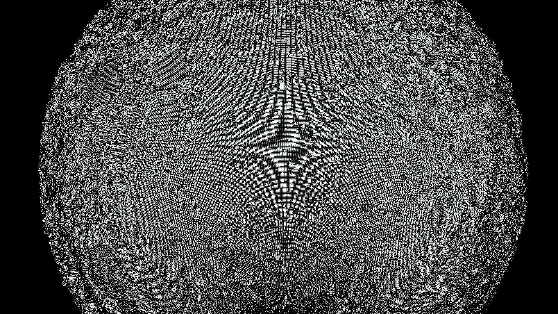 Moon photoreal Low-poly 3D model_7