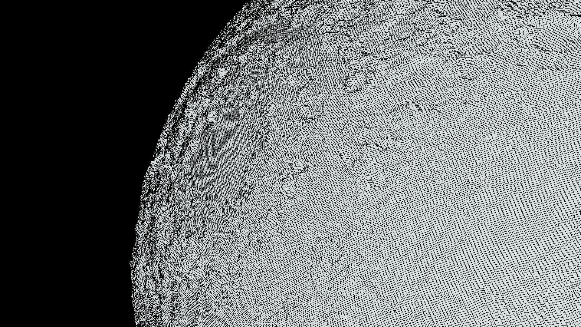 Moon photoreal Low-poly 3D model_6