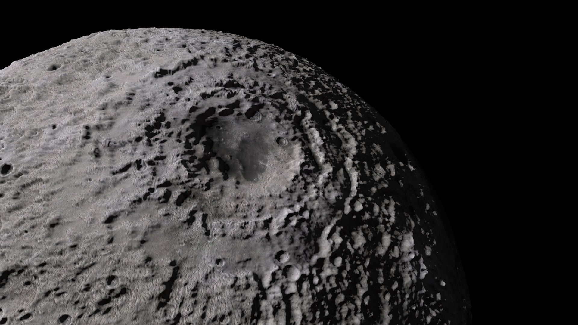 Moon photoreal Low-poly 3D model_3