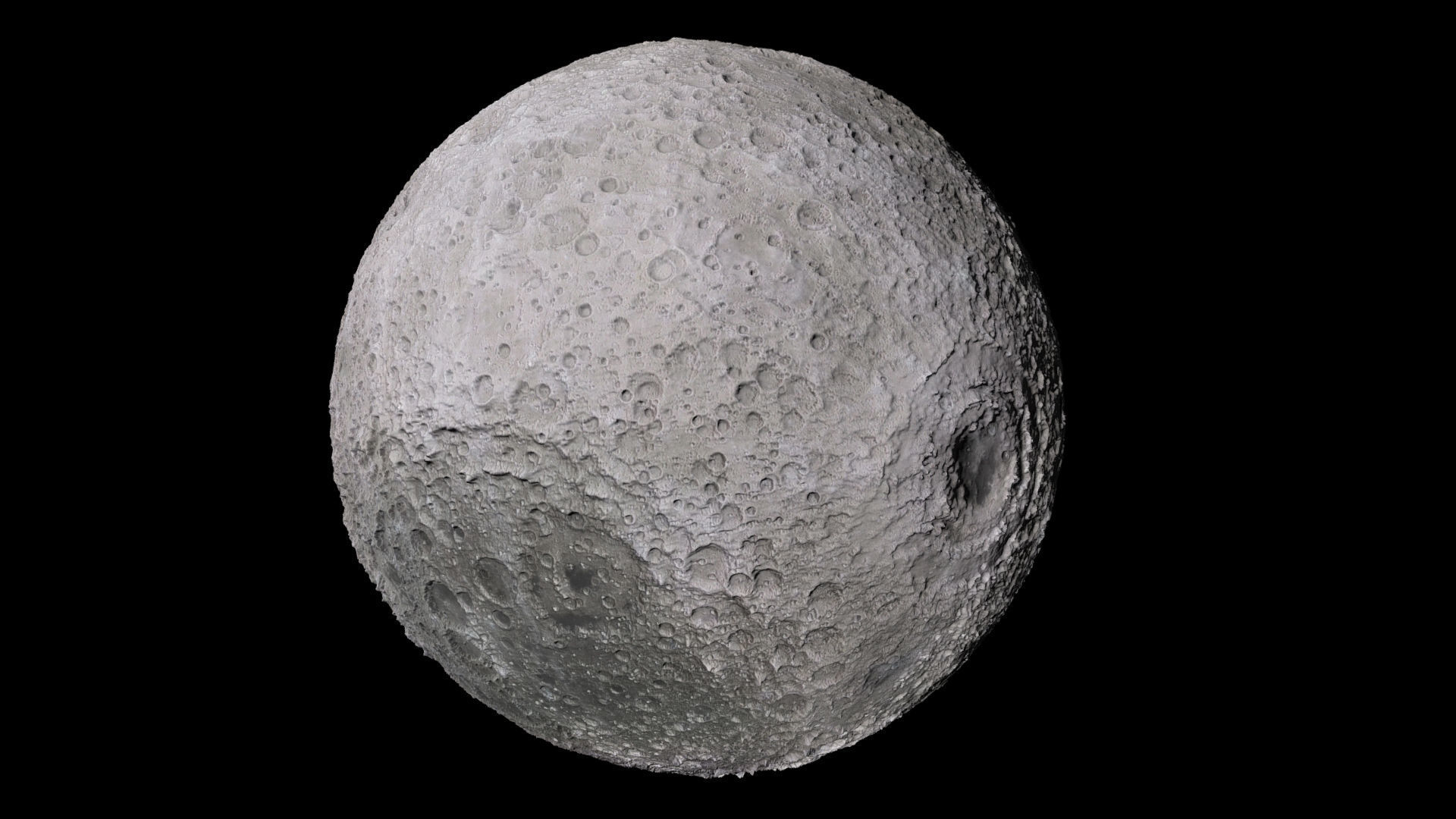 Moon photoreal Low-poly 3D model_1