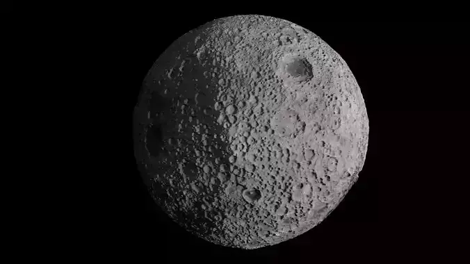 Moon photoreal Low-poly 3D model Moon photoreal Low-poly 3D model