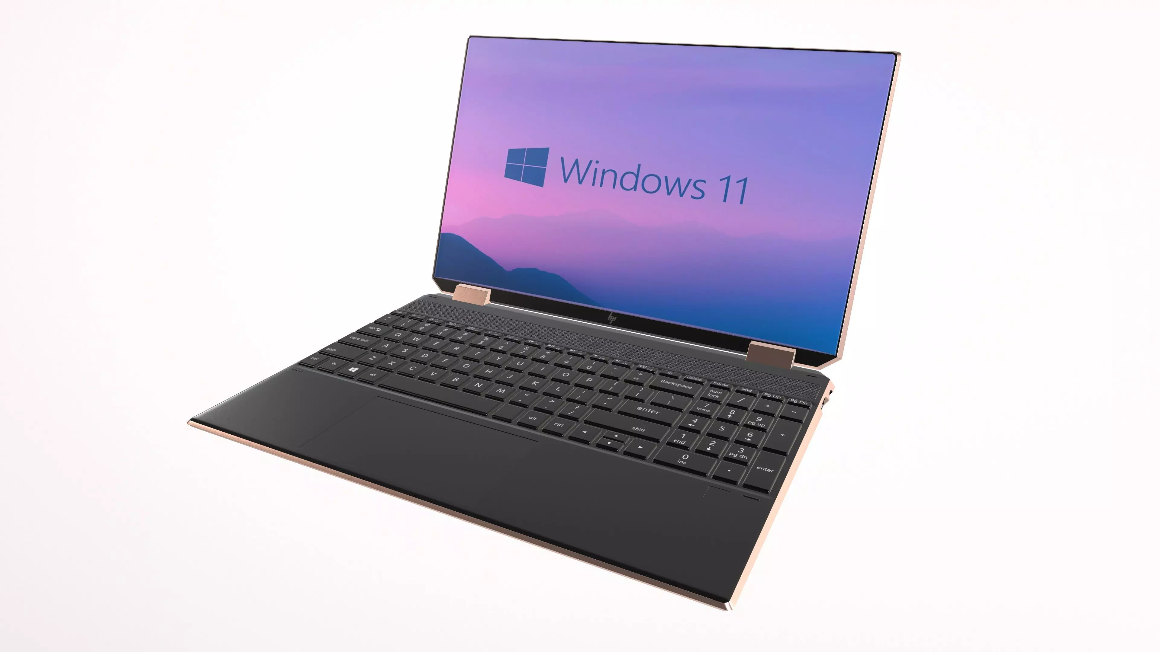 HP Spectre x360 3d Model VR Low-poly 3D model_0
