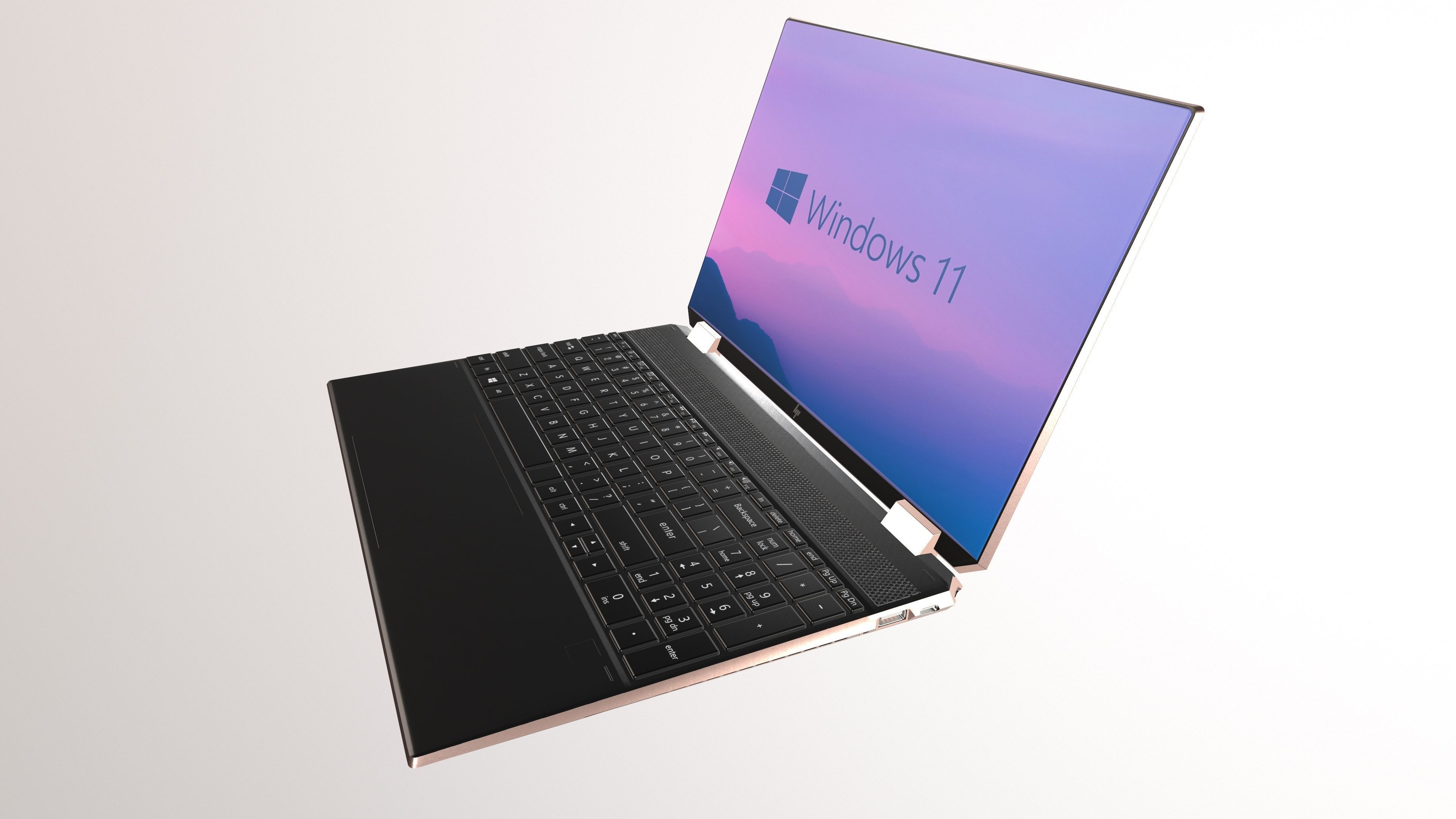 HP Spectre x360 3d Model VR Low-poly 3D model_2