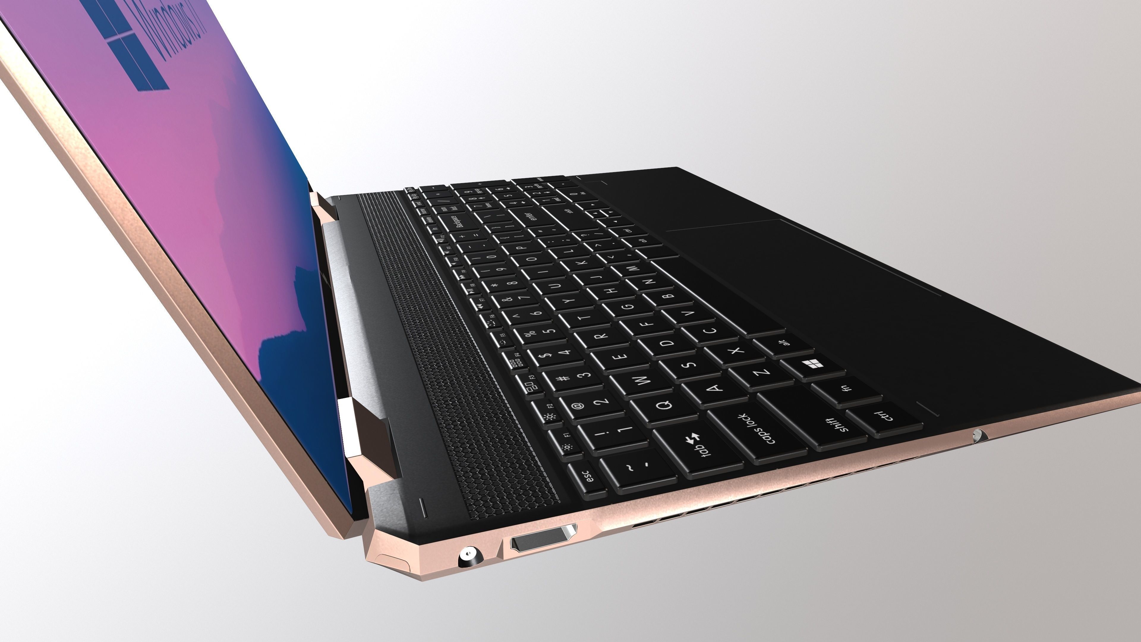 HP Spectre x360 3d Model VR Low-poly 3D model_9