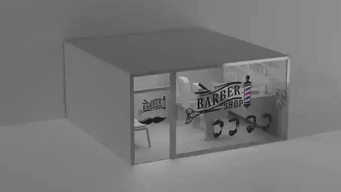 Barber Shop - Low Poly Low-poly 3D model