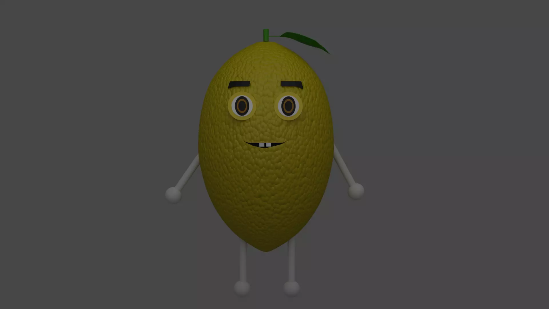 Lemon Robot Low-poly 3D model_0