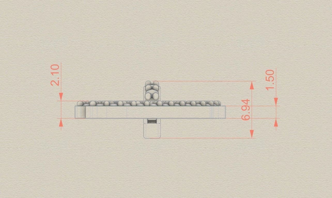 Model 796 Initial B Diamond Letter Pendant 3D print model_5