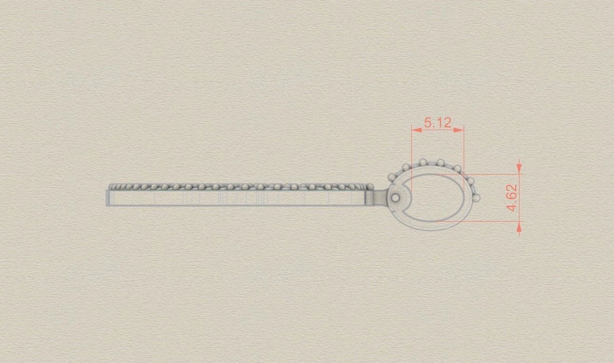 Model 798 Initial D Diamond Letter Pendant 3D print model_7