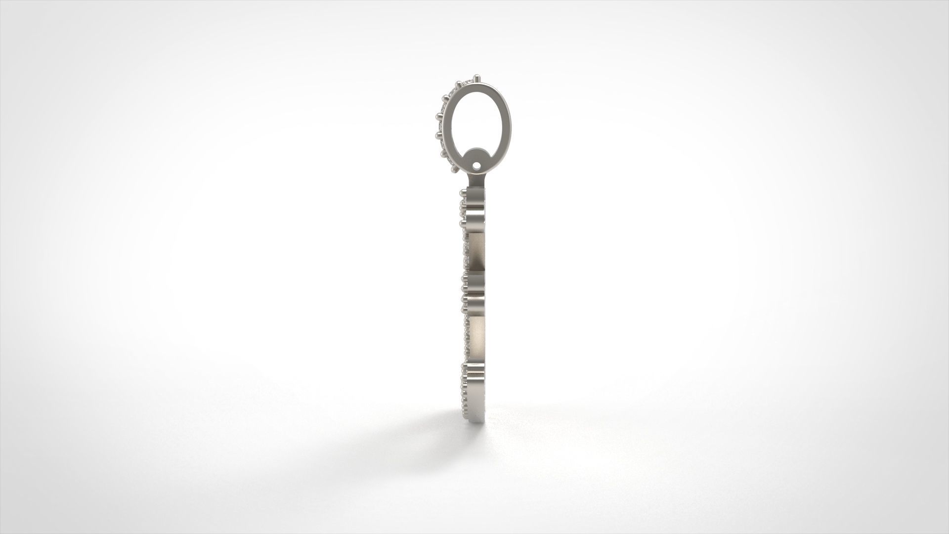 Model 799 Initial E Diamond Letter Pendant 3D print model_3