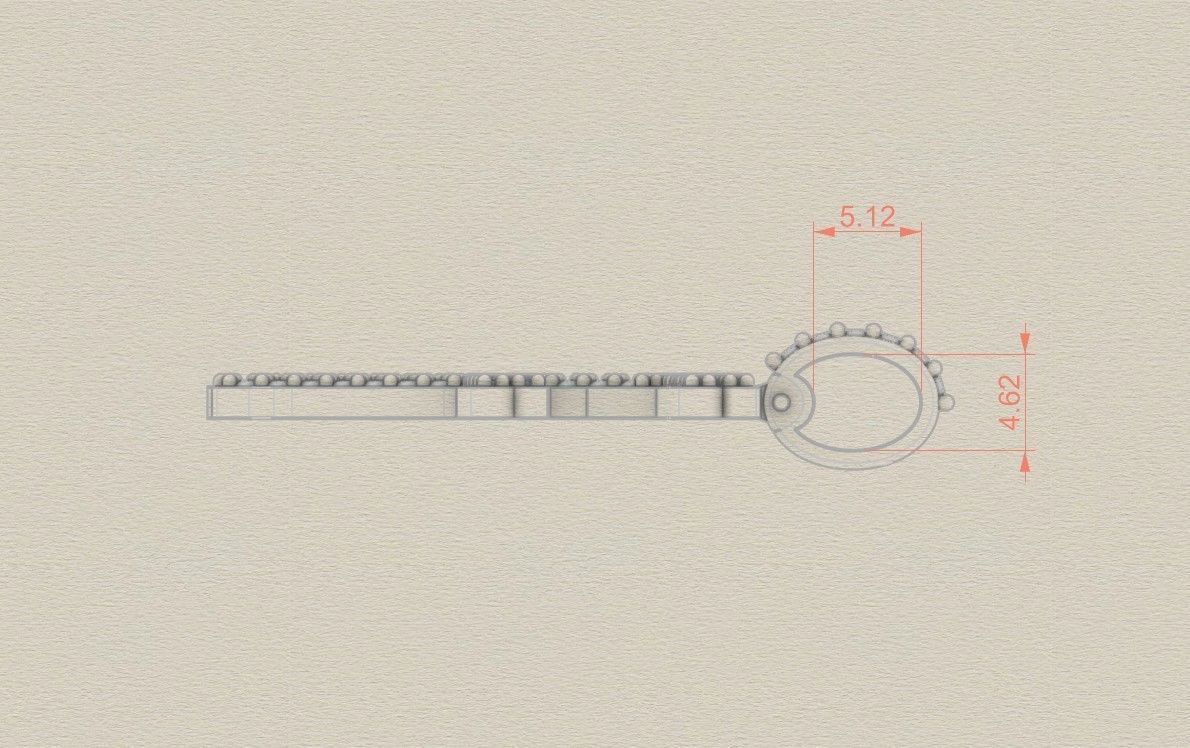 Model 800 Initial F Diamond Letter Pendant 3D print model_7