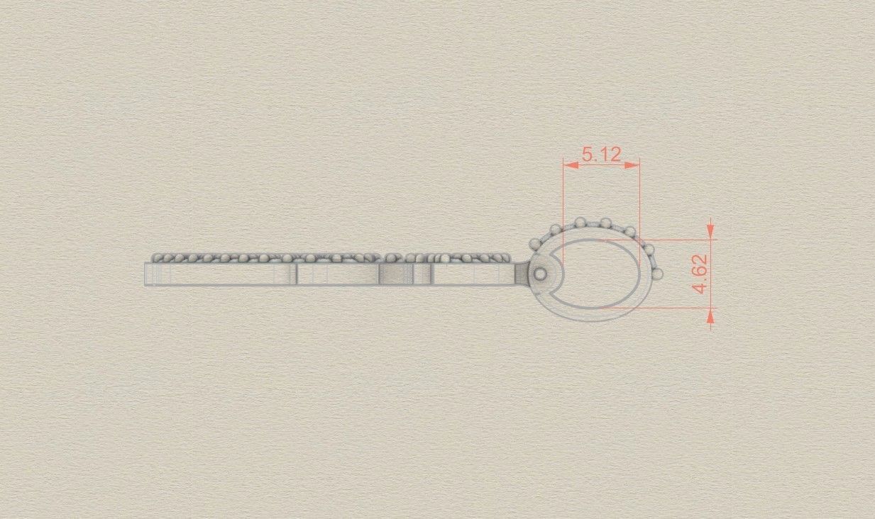 Model 801 Initial G Diamond Letter Pendant 3D print model_7