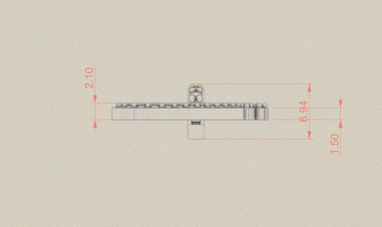 Model 801 Initial G Diamond Letter Pendant 3D print model_5