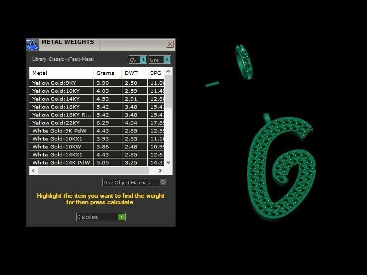 Model 801 Initial G Diamond Letter Pendant 3D print model_10